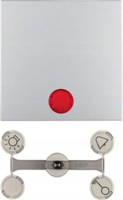 Berker Négyzet/B3/B7 alu aljzatkiegyenlítő gomb