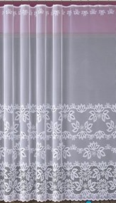 Mg Függöny jacquard 623/760 Fehér 270X250 szalaggal