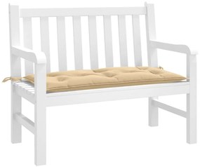 melange bézs szövet kerti padpárna 100 x 50 x 7 cm