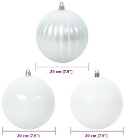 Karácsonyi Díszgömb Készlet 4 pcs Fehér