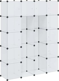 vidaXL fehér moduláris szekrény 14 rekesszel 37 x 146 x 180,5 cm