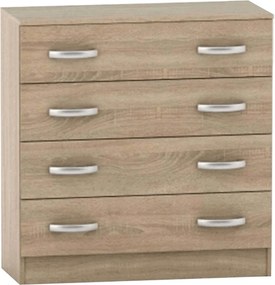 4-fiókos komód, tölgy sonoma, BETTY 2 BE02-007-00