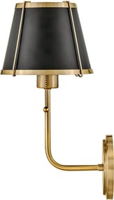 Hinkley lighting klasszikus fali lámpa clarke fekete sárgaréz elshk-clarke1-br-bk