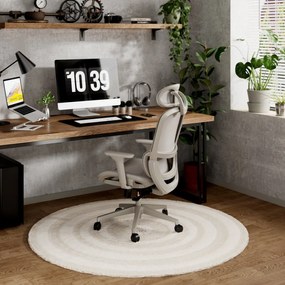 Ergonomikus irodai forgószék Neyo deréktámasz, fejtámla, háló, szürke