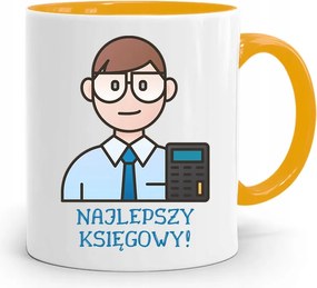 Sárga Bögre Ajándék Könyvelőnek, fényképes nyomattal