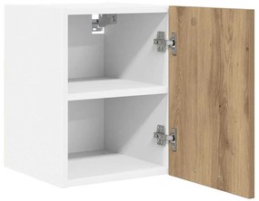 Függő szekrény polcokkal Riga 2 pcs Artisan tölgy és fehér