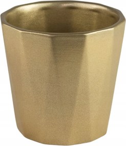 Mini kerámia kaspóvédő arany Flores magasság 10,5 cm