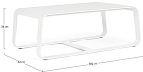 Alumínium kerti dohányzóasztal 62x105 cm Merrigan – Bizzotto