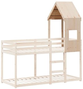 tömör fenyőfa gyerekágytető 55 x 84 x 132 cm