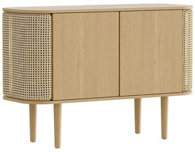 Natúr színű alacsony komód tölgyfa dekorral 109x75 cm Treasures – UMAGE