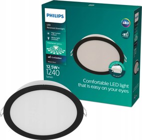 Led panel Süllyesztett lámpatest Meson 12.5W 3000K 14cm Fekete