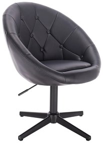 HC8516CROSS Fekete modern műbőr szék fekete lábbal