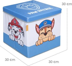 Textil játéktároló doboz 30x30x30 cm Paw Patrol – Roba