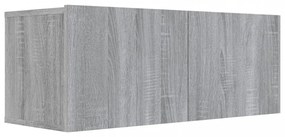 szürke sonoma színű szerelt fa TV-szekrény 80x30x30 cm
