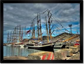 Poszterek keretben 40x30 Vitorlások a kikötőben