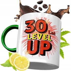 Zöld Bögre 30 30-AS 30-AS Születésnapra Ajándék fényképes nyomattal