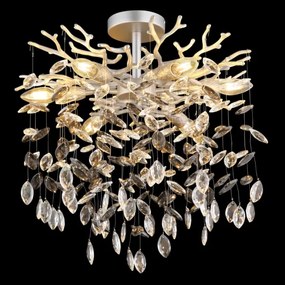 Globo 64138DS - Rúdon függő csillár QUEENA 6xE14/40W/230V ezüst