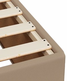 cappuccino színű műbőr ágykeret 180x200 cm