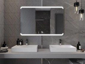 Mexen Nida LED megvilágítású fürdőszobai tükör, 120 x 80 cm, 6000K, páramentes - 9806-120-080-611-00