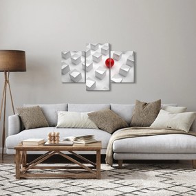 Absztrakciós kép - kocka gömbökkel (90x60 cm)