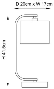 Endon 57917 - Dimmelhető asztali lámpa CANNING 1xE14/40W/230V fényes króm/fehér