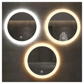 kerek LED-es fürdőszobai tükör fűtési funkcióval 60cm