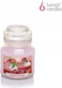 Illatos gyertya üvegben Fruits Muffin Cherry 130g
