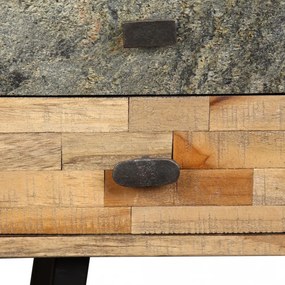 tömör újrahasznosított fa íróasztal 110 x 50 x 76 cm