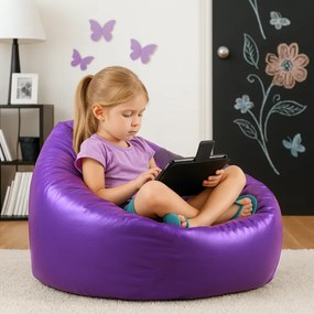 EMI golyó alakú lila műbőr babzsákfotel