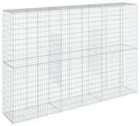 horganyzott vas gabion kosár fedéllel 300 x 50 x 200 cm