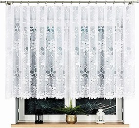 Jacquard függöny Renata 300x130cm egyenes virágmintás (kész) szegéllyel