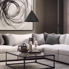 CAPITAL zsinóros csillár 1xGX53/15W/230V, átmérő 32 cm, fekete