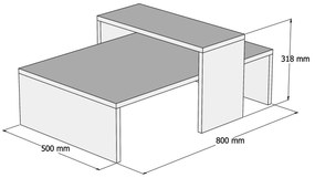 Dohányzóasztal Glowie (zafír tölgy + antracit). 1089335