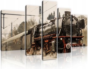 Vászonkép 170x100 Gőzmozdony vonat mozdony gőz füst utazás történelem