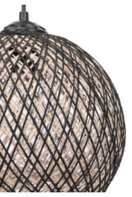 Csillár zsinóron JUTE 1xE27/60W/230V fekete