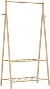 vidaXL bambusz ruhaállvány polcokkal 96 x 45,5 x 150,5 cm