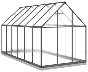 antracitszürke alumínium melegház alapvázzal 334x169x202 cm