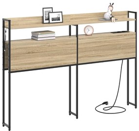 Fejtámla LED -es lámpákkal sonoma tölgy 120 cm Faanyag