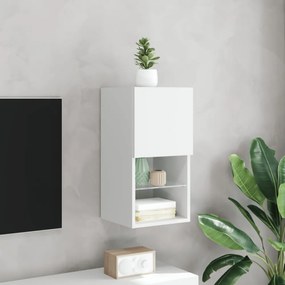 fehér TV-szekrény LED-lámpákkal 30,5 x 30 x 60 cm