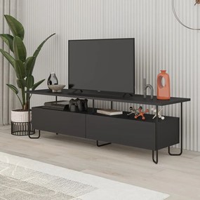 Fekete TV-állvány 150x45 cm Dilly – Marckeric