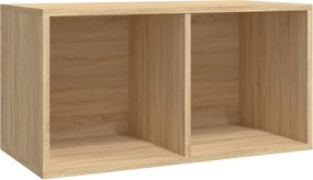vidaXL sonoma tölgy színű szerelt fa lemeztároló doboz 71 x 34 x 36 cm