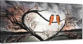 Vászonkép 180x90 Összefont fák Szerelem