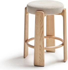 Bézs-világos natúr színű kőrisfa bárszék (ülésmagasság 65 cm) Granite – Kave Home