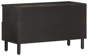 fekete tömör mangófa TV-szekrény 80 x 33 x 46 cm