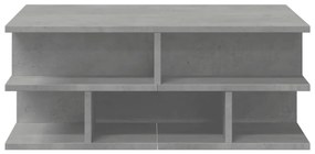 betonszürke szerelt fa dohányzóasztal 70x70x29 cm