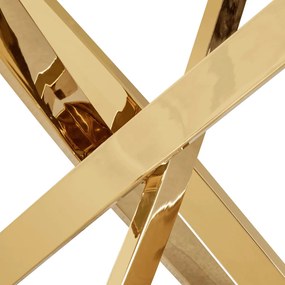 BALI asztal, 100 cm, fekete márvány/arany