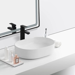 Erga Lakelyn, asztali mosogató 600x370x135 mm, fehér fényes, ERG-V03-9720B-WH