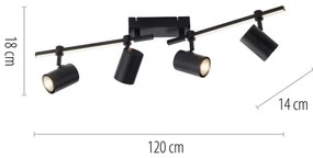 Paul Neuhaus 6525-18 - LED spotlámpa BARIK 4xGU10/4,5W/230V + LED/10W