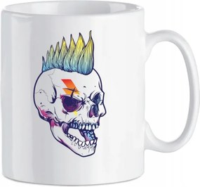 Koponya mintás bögre irokéz mintával 330 ml