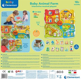 Színes interaktív Cute állatfarm Clementoni